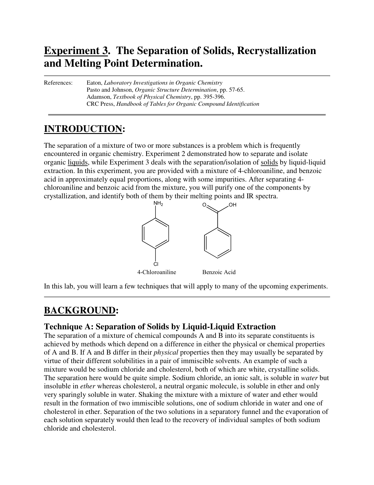recrystallization experiment lab report