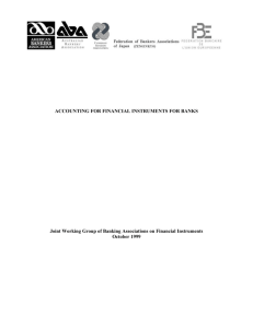 ACCOUNTING FOR FINANCIAL INSTRUMENTS FOR BANKS Joint