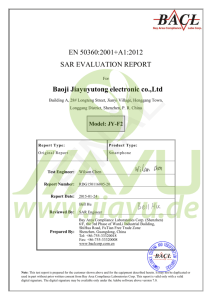 EN 50360:2001+A1:2012 SAR EVALUATION REPORT Baoji