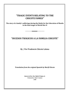 Book: Tragic Events Relating to the Chicote Family