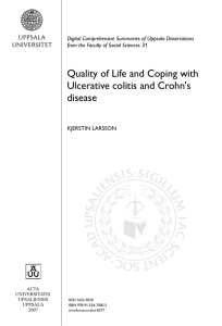 Quality of Life and Coping with Ulcerative colitis and Crohn's disease