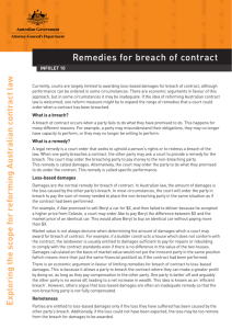 Infolet 10 - Remedies for breach of contract - Attorney