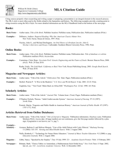 MLA Citation Guide (pdf 149.42kb)