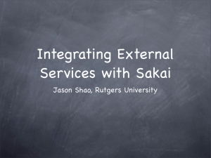 Integrating External Services With Sakai