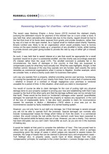 Assessing damages for charities - Russell