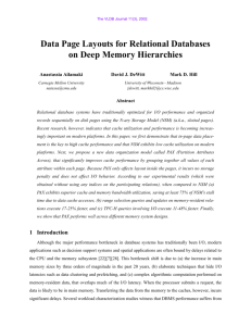 Data Page Layouts for Relational Databases on