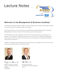 Lecture Notes - Management & Business Academy