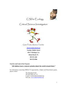 CSI for Ecology - The Education Fund