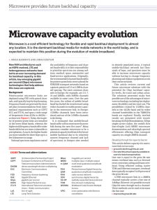 Microwave capacity evolution