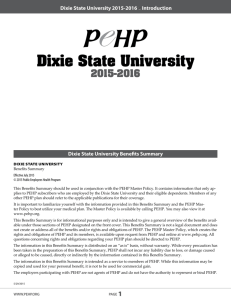 PEHP benefit summary - Dixie State University