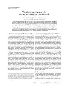 Visual working memory for simple and complex visual stimuli
