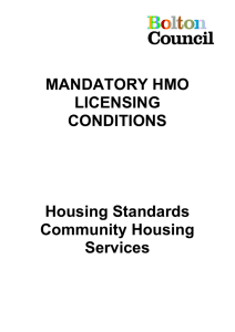 MANDATORY HMO LICENSING CONDITIONS