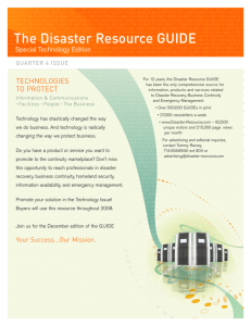 The Disaster Resource GUIDE