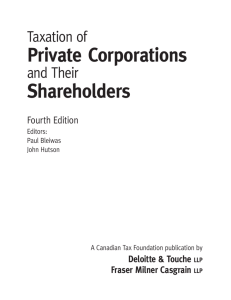 Taxation of Private Corporations
