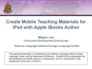 Create Mobile Teaching Materials for iPad with Apple iBooks Author