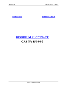 DISODIUM SUCCINATE CAS N°: 150-90-3