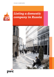 Listing a domestic company in Russia