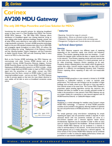 AV200 MDU Gateway