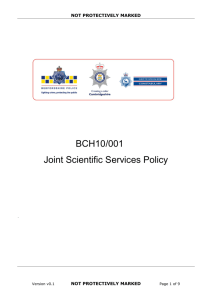BCH10_001 Joint Scientific Services Policy