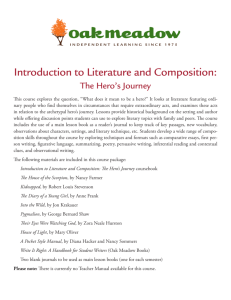 Introduction to Literature and Composition: The Hero's Journey