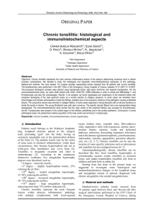 Chronic tonsillitis: histological and immunohistochemical aspects