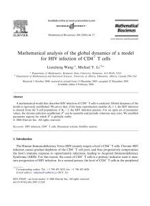 Mathematical analysis of the global dynamics of a model for HIV