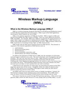 Wireless Markup Language (WML)