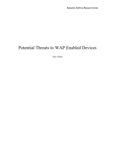 Potential Threats to WAP Enabled Devices