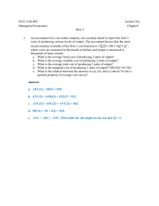 ECO 3320-002 Lanlan Chu Managerial Economics Chapter5 Quiz 5