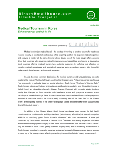 Medical Tourism in Korea