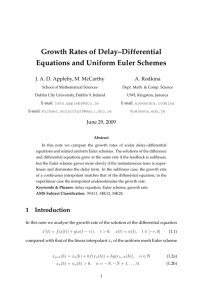 Growth Rates of Delay–Differential Equations and Uniform