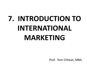 introduction to international marketing