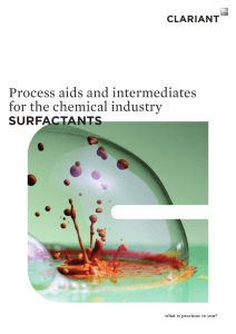 Process aids and intermediates for the chemical industry