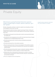 Private Equity - Your best move