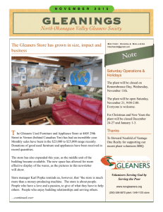 November 2015 - North Okanagan Valley Gleaners Society