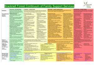 Continuum of family support services