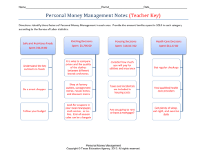Personal Money Management Notes (Teacher Key)