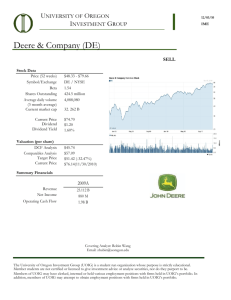 Deere & Company (DE) - University of Oregon Investment Group