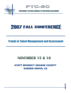 conference brochure - Personnel Testing Council of
