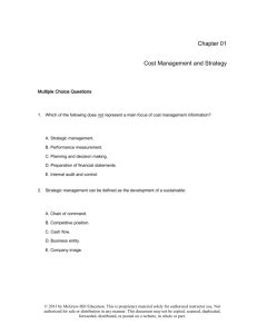Chapter 01 Cost Management and Strategy - Test