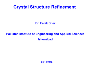 Crystal Structure Refinement