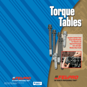 Torque Tables - Olympic Brake Supply