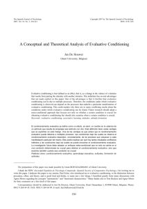 A Conceptual and Theoretical Analysis of Evaluative Conditioning