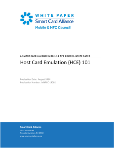 HCE 101 - Smart Card Alliance