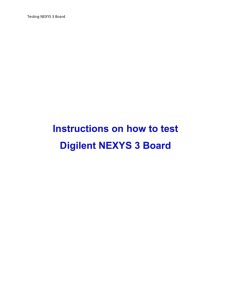 Instructions on how to test Digilent NEXYS 3 Board