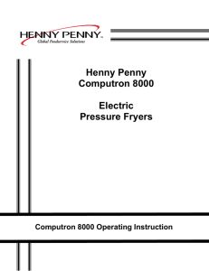 Henny Penny Computron 8000 Electric Pressure Fryers