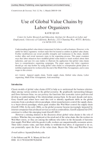 Use of Global Value Chains by Labor Organizers