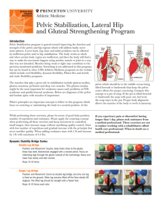 Pelvic Stabilization, Lateral Hip and Gluteal Strengthening Program