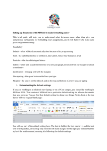 Setting up documents with MSWord to make formatting easier This
