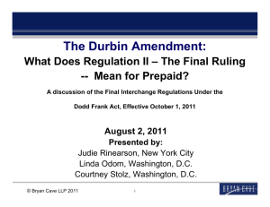 The Durbin Amendment: